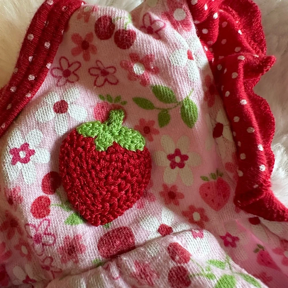 Carter’s Strawberry Floral Romper| Baby Girl | 3 Months | Pink Summer Outfit 🍓